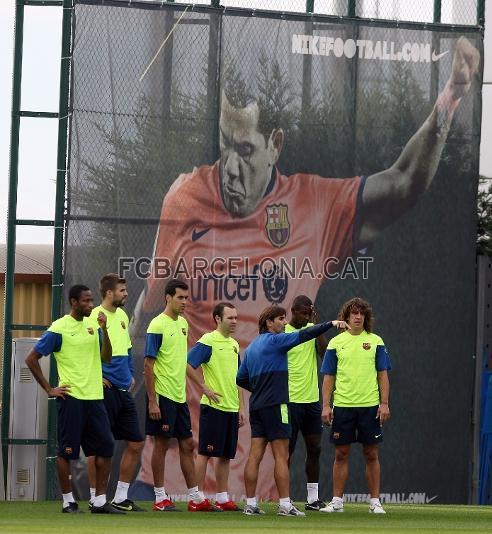 El Bara ha fet aquest mat a la Ciutat Esportiva l'ltima sessi preparatria abans de viatjar a Kazan. (Fotos: Miguel Ruiz)