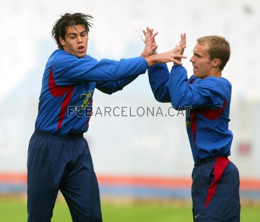 A ms de Bonano, Enke tamb va compartir vestidor amb un jove Vctor Valds. Foto: Miguel Ruiz (FCB)