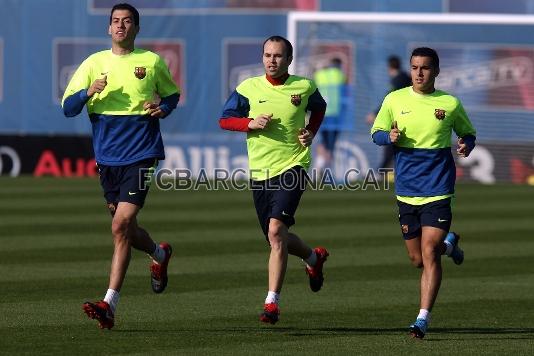 Mxima intensidad en el entrenamiento. (Fotos: Miguel Ruiz - FCB)