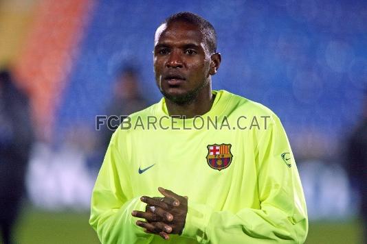 Abidal, un altre blaugrana amb fred. (Foto: Miguel Ruiz - FCB)