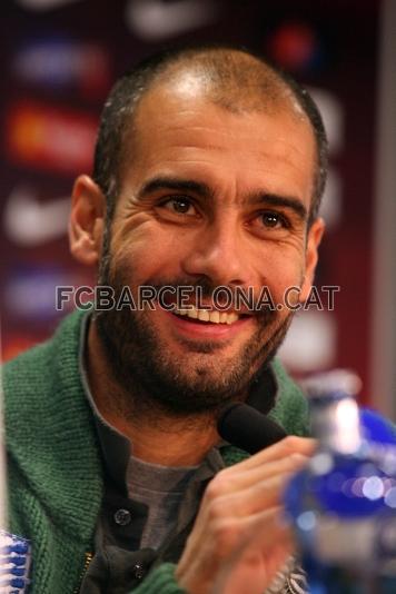 Josep Guardiola ha comparecido en rueda de premsa despus del entrenamiento. (Fotos: Miguel Ruiz, FCB)