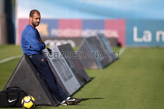 Desprs d'un dia de festa, el Bara ha tornat aquest dijous als entrenaments. (Fotos: Miguel Ruiz, FCB)