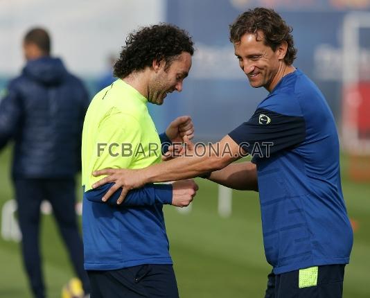 Milito, cada dia ms recuperat. (Fotos: Miguel Ruiz, FCB)