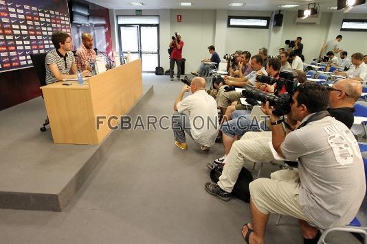 19-07-2010. Primera rueda de prensa de la temporada 2010/11. Foto: archivo FCB