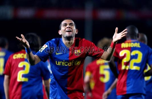 Celebraci d'un dels seus gols. Foto: Arxiu FCB