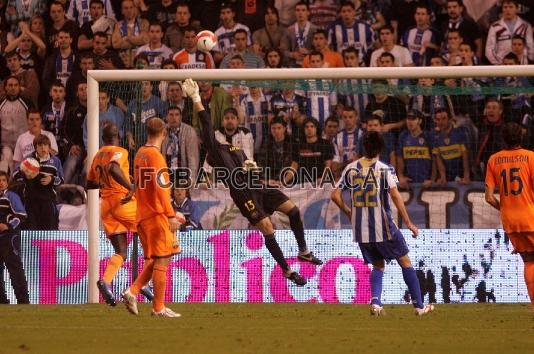 Un dels primers partits de Lliga de Pinto amb el Bara. Foto: Arxiu FCB