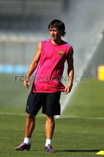 Bojan, durante la sesin preparatoria. Foto: Miguel Ruiz - FCB.