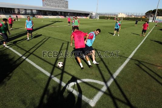 La actividad del primer equipo se ha retomado a las 9 de la maana. Foto: Miguel Ruiz - FCB.