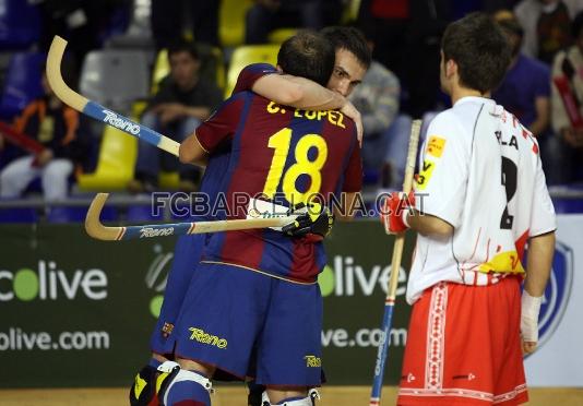 Mia Ordeig i Carlos Lpez celebren l'accs a la final.