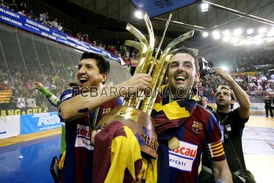 Els blaugranes van celebrar al Palau Blaugrana la divuitena Copa d'Europa.