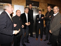 Rexach, Zubizarreta, Masip, O'Callaghan, Dueas o Xepkin en la cena de ayer. Foto: Miguel Ruiz - FCB