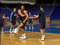 Preparando el AXA Bara - Unicaja