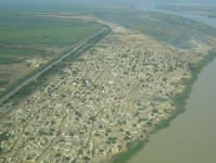 Vista area de Richard Toll, ciudad donde se encuentra el centro