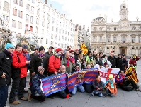 Caravana azulgrana hacia Lyon