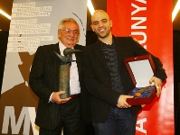 Candido Cannav (a la izquierda) y Roberto Saviano (a la derecha).