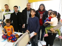 Visiting the children in hospital