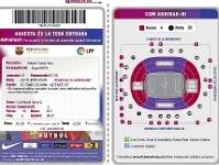 Con la impresin de la entrada, el ususario puede acceder directamente al Camp Nou.