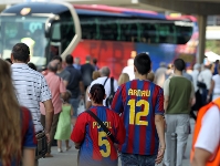 Festive day at Camp Nou