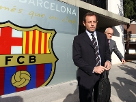 Sandro Rosell, despus de la reunin que mantuvo con Joan Laporta la semana pasada. Fotos: Miguel Ruiz.