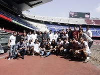 La seleccin india, en el Camp Nou