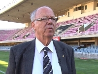 Jacint Borrs, hablando para Bara Tv en el MiniEstadi.