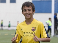 Un alumno de las clases de tecnificacin de la FCB Escola. Foto: Archivo FCB