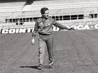 HH, en un entrenamiento del Bara, hace unos treinta aos. Fotos: Archivo FCB