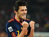 Villa, celebrando uno de sus cinco goles en el Mundial. Fotos: fifa.com
