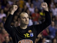 Daniel Saric celebra una de les seves aturades. Fotos: lex Caparrs