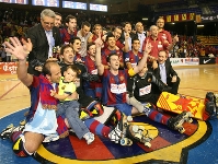 El Bara Sorli Discau celebr la OK Lliga en casa la temporada 2007/08 (Foto: Archivo - FCB)