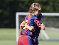 Los jugadores del Alevín A, que han goleado al Sant Andreu (12-1) este fin de semana. Fotos: arxiu FCB/Severino Fernández Sainz.