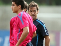 Joan Barbar en el entrenamiento de este viernes en la Ciudad Deportiva. Fotos: Miguel Ruiz-FCB.