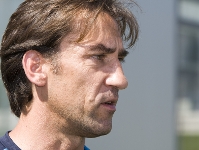 Joan Barbar, segundo entrenador del Bara B, durante una de las ruedas de prensa en la Ciudad Deportiva Joan Gamper. Fotos: archivo FCB.