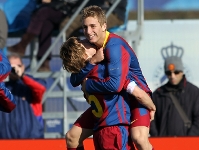 Gerard Deulofeu, autor de tres goles contra la Gramenet. Foto: archivo FCB.