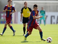 Pol Roig, en una acci del matx contra el Girona. Fotos: Miguel Ruiz-FCB.