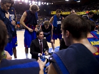 Satisfacci mxima per comenar el Top 16 guanyant el Maccabi (Fotos: lex Caparrs - FCB)