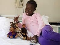 L'Anta, a la seva habitaci de l'Hospital Sant Joan de Du. Foto: lex Caparrs (FCB)