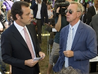 Primer encuentro entre Sandro Rosell y Johan Cruyff. Fotos: lex Caparrs/Miguel Ruiz-FCB.