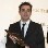 Xavi va rebre el guard com a millor esportista mascul de l'any de mans del director del diari Sport, Joan Vehils, i el vicepresident de la Generalitat, Josep Lluis Carod Rovira. Foto: lex Caparrs (FCB)