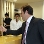 Sandro Rosell saluda els empleats a l'arribar a les oficines del club. Fotos: lex Caparrs / Miguel Ruiz (FCB)