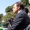 Rosell, a l'acte de presa de possessi, mentre Joan Laporta s'acomiadava. Fotos: lex Caparrs / Miguel Ruiz (FCB)