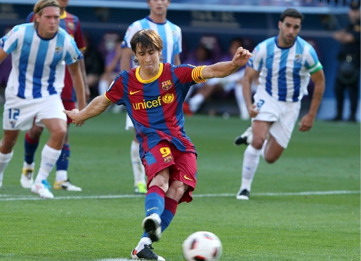 Bojan, anotando el ltimo gol con la camiseta del Bara    Foto: Archivo FCB