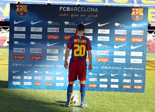 Afellay, el da de su presentacin. Foto: Archivo FCB