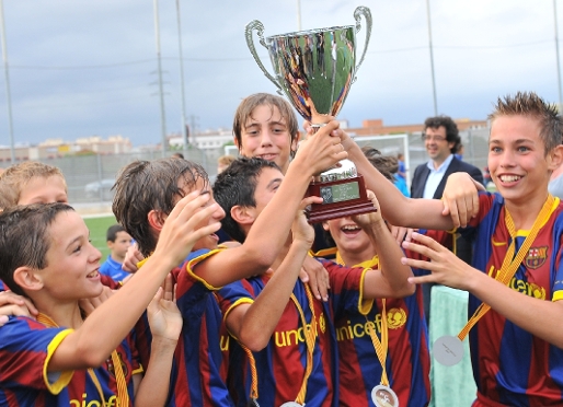 El alevn A fue el ltimo de los cuatro campeones blaugranas en las finales jugades en Montcada. Fotos:lex Caparrs/FCB