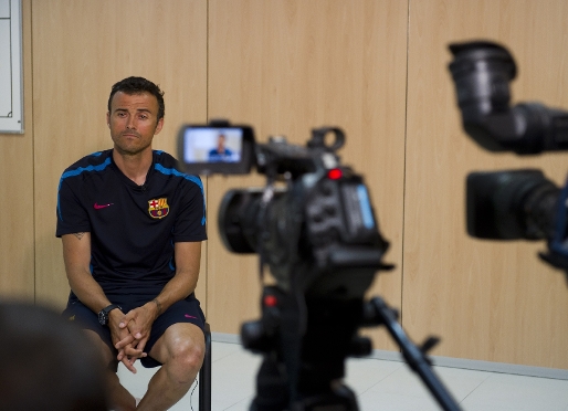 Luis Enrique ha concedido una extensa entrevista al programa de Bara Tv 'Promeses'. Fotos:lex Caparrs/FCB