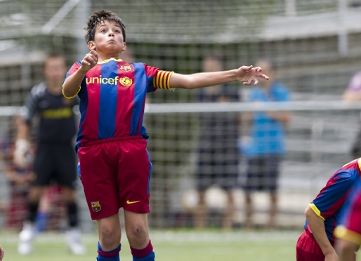 El Benjam A del Bara s el primer dels nou equips de futbol 7 del club. Fotos: lex Caparrs/FCB