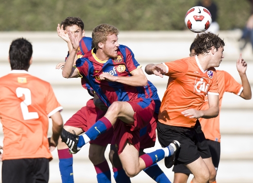 Oriol Rosell, el autor de la segunda diana del Juvenil A contra l'Hospitalet. Foto: archivo FCB.