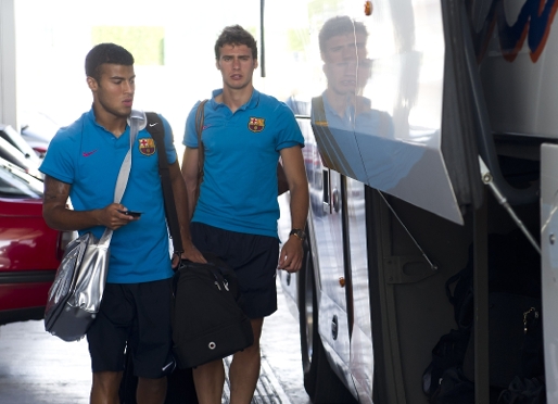 Sergi Gmez y Rafa Alcntara sn dos de los blaugranas convocados por la seleccin sub-19. Fotos: lex Caparrs/FCB