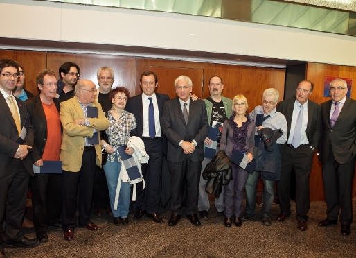 Algunos de los escritores de la edicin de este ao de 'Lletres, al camp!'. Foto: Germn Parga / FCB