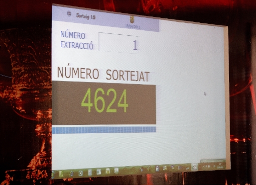 El nmero sortejat per a ladjudicaci dentrades per al partit danada de les semifinals de Champions. Foto: Germn Parga.